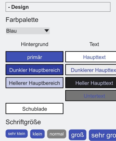 Abbildung: Design der Farben