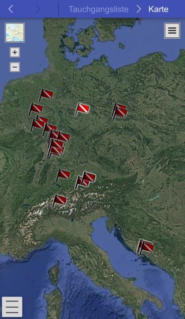 Abbildung: Map of all dive sites