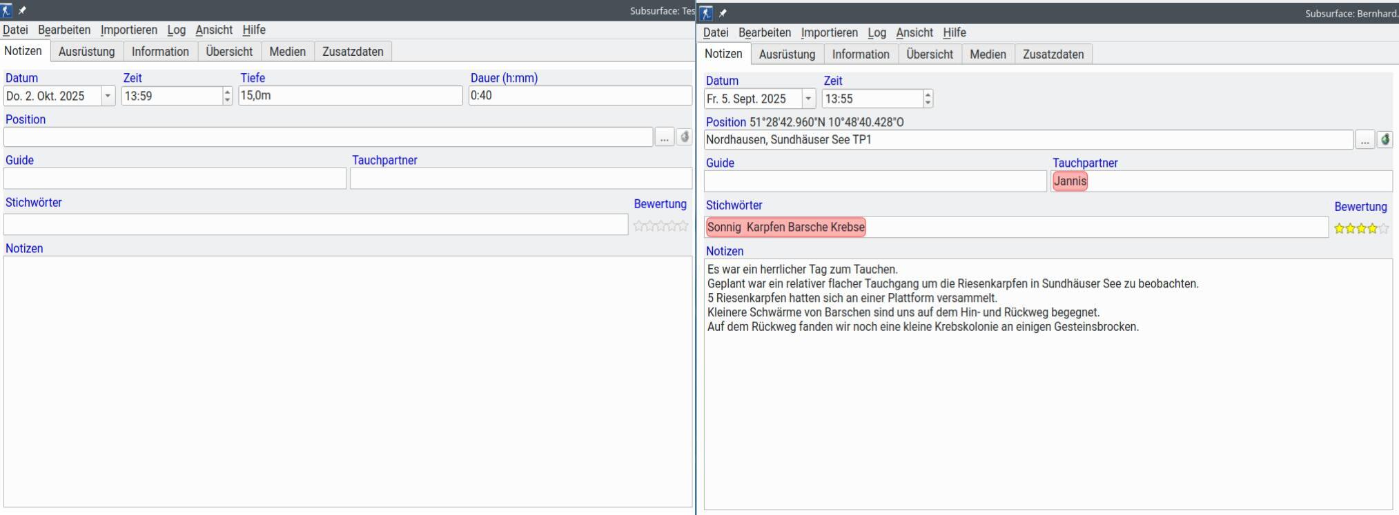 FIGURE: The Notes tab