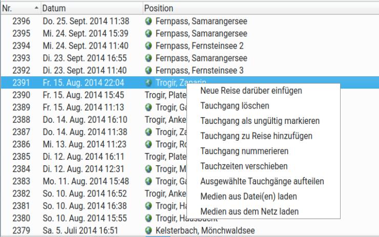 Figure: Context Menu