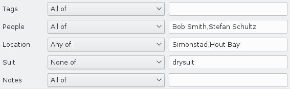 Figura: Opciones de filtrado