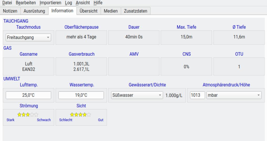 FIGURE: A Information tab showing full information