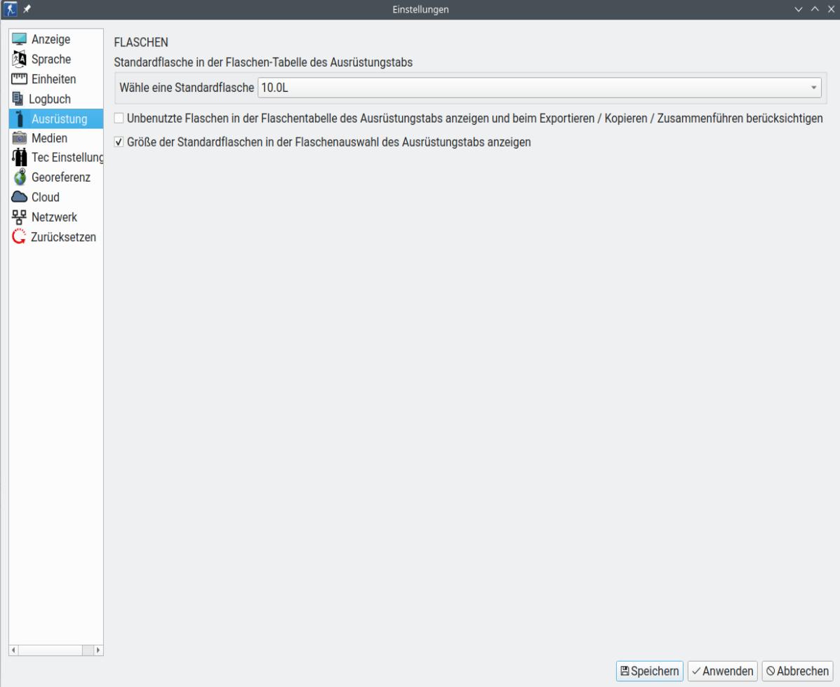 FIGURE: Preferences: equipment