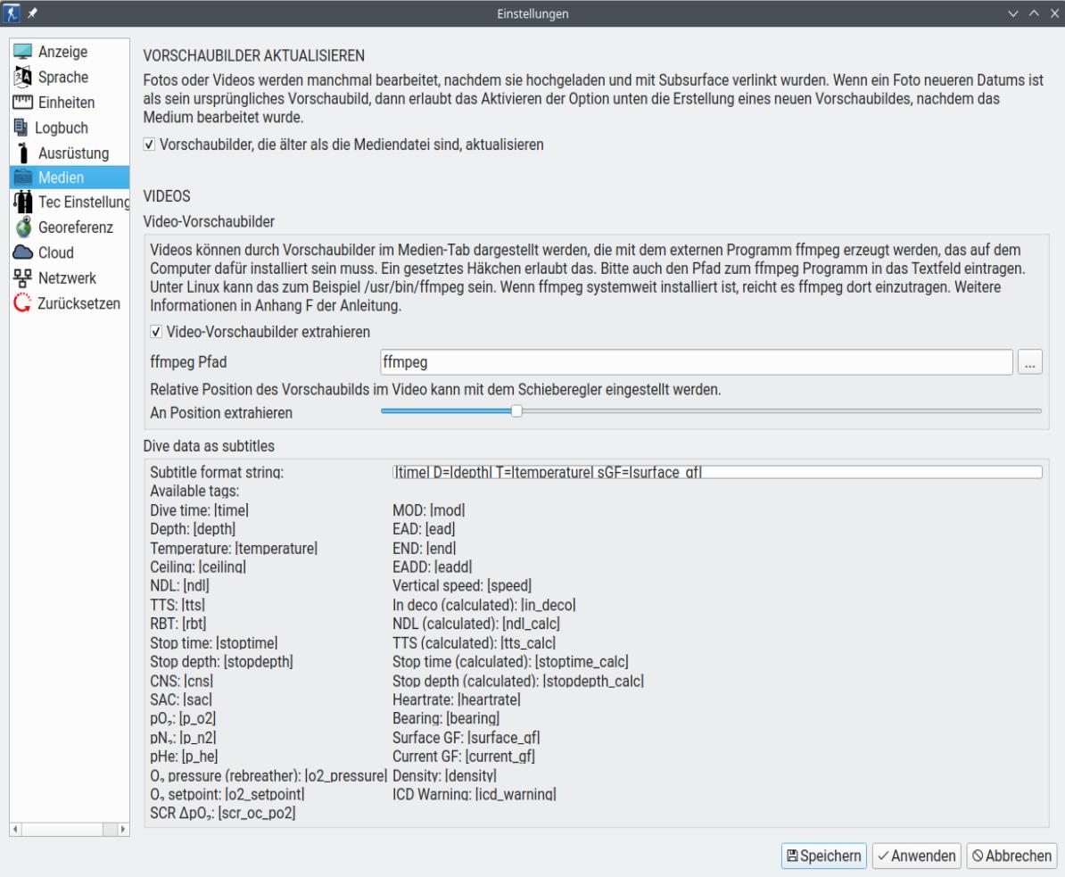 FIGURE: Preferences: media