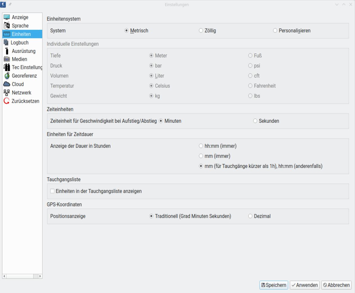 FIGURE: Preferences: Units
